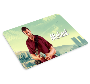 Vinylová herná podložka pod myš gta man and plane - Tenstickers