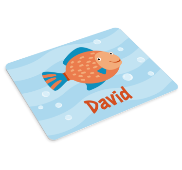 Podložka pod myš s menom veselá grafika rýb - Tenstickers