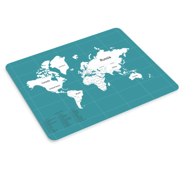 Podložka pod myš mapa sveta komplexná globálna mapa - Tenstickers