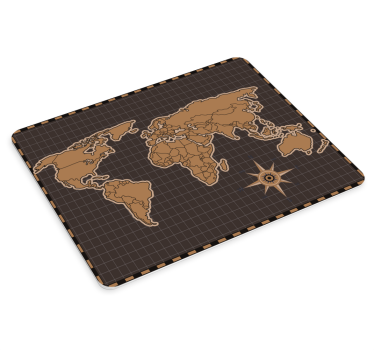 Podložka pod myš mapa sveta rozšírená celosvetová mapa - Tenstickers
