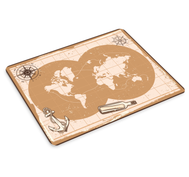 Podložka pod myš mapa sveta námorná mapa sveta - Tenstickers