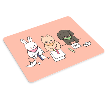 Originálna podložka pod myš roztomilé zvieracie priateľky - Tenstickers