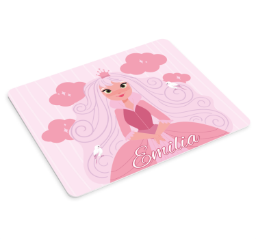 Podložka pod myš s menom ilustrovaná fantasy postavou - Tenstickers