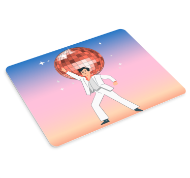 Herná podložka pod myš disco guľa tanec - Tenstickers