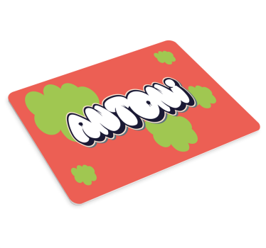 Podložka pod myš s menom prispôsobiteľný farebný text - Tenstickers