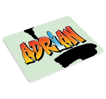 Vlastné mousematy graffiti listu vášho mena - Tenstickers