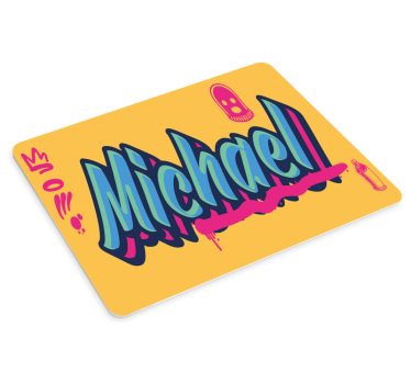 Podložka pod myš s menom farebný dizajn mena - Tenstickers