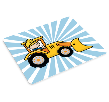 Kreslený bager fungujúci originálny podložka pod myš - Tenstickers