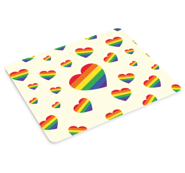 Podložka pod myš so vzorom farebné srdcia - Tenstickers