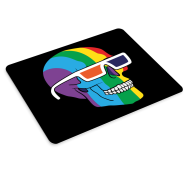 Originálna podložka pod myš farebné okuliare na lebku - Tenstickers