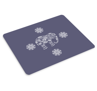 Podložka pod myš so vzorom ozdobný sloní motív - Tenstickers