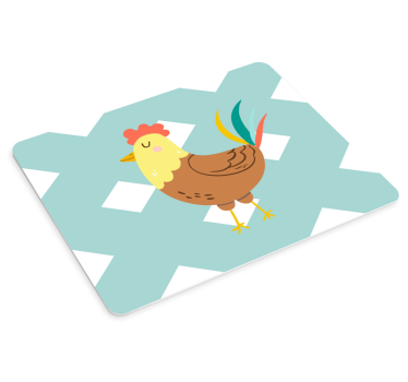 Originálna podložka pod myš s pôvabnou ilustráciou sliepky - Tenstickers