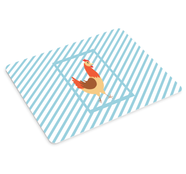 Originálna podložka pod myš kurča na pruhovaní - Tenstickers