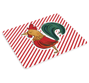 Originálna podložka pod myš s farebným dizajnom kohúta - Tenstickers