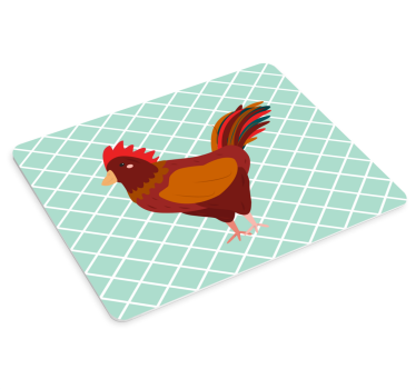 Originálna podložka pod myš ilustrácie kohúta - Tenstickers