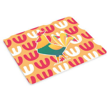 Originálna podložka pod myš s farebným vzorom kohúta - Tenstickers