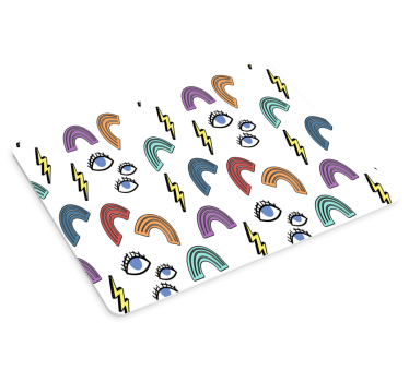Podložka pod myš so vzorom farebné dúhy očí - Tenstickers