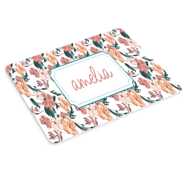 Podložka pod myš s menom botanická personalizácia - Tenstickers