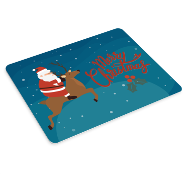 Podložka pod myš vianoce santa na sobovi - Tenstickers