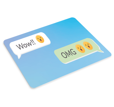 Podložka pod myš s textom prekvapené výrazy správ - Tenstickers