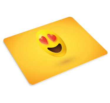 Emoji tvár srdce oči viac podložiek pod myš - Tenstickers