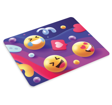 Herná podložka pod myš farebná zbierka emoji - Tenstickers