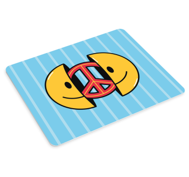 Originálna podložka pod myš Šťastný symbol pokoja - Tenstickers