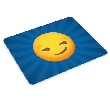 Podložka pod myš s textom usmievajúci sa emoji - Tenstickers