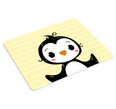 Anime podložka pod myš s veselou tučniakovou postavou - Tenstickers