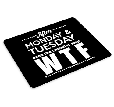 Zábavná slovná hračka wtf podložka pod myš s úvodzovkami - Tenstickers