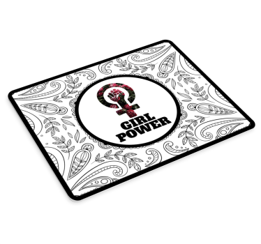 Podložka pod myš s textom kvetinový symbol posilnenia - Tenstickers
