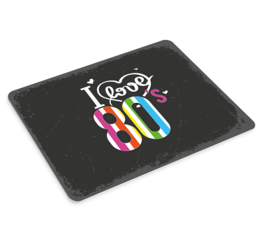 Podložka pod myš s textom farebná láska z 80. rokov - Tenstickers