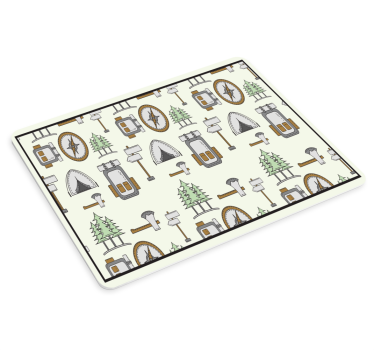 Originálna podložka pod myš s kempingovým vzorom - Tenstickers