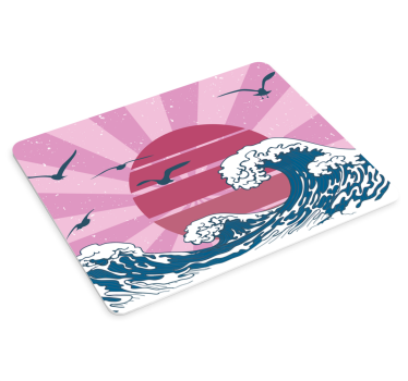 Podložka pod myš mapa sveta s štýlovou oceánskou scénou - Tenstickers