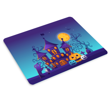 Podložka pod myš vianoce strašidelný halloweensky zámok - Tenstickers