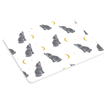 Originálna podložka pod myš s motívom vyjúceho vlka - Tenstickers