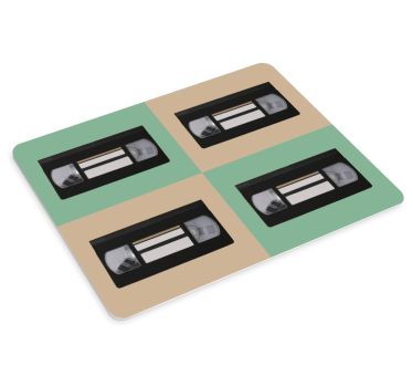 Farebná vhs retro vzor originálna podložka pod myš - Tenstickers