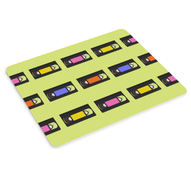 Vhs zbierka retro vzor originálny podložka pod myš - Tenstickers