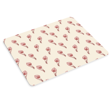Podložka pod myš so vzorom elegantné kvetinové akcenty - Tenstickers