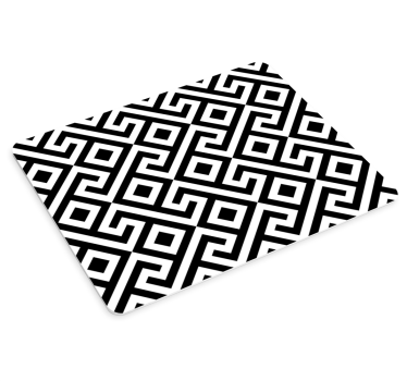 čiernobiely zložitý geometrický vzor originálna podložka pod myš - Tenstickers