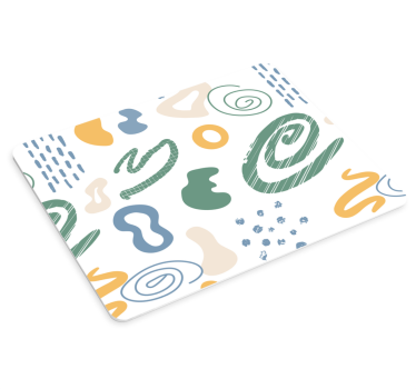 Podložka pod myš so vzorom abstraktné krivkové motívy - Tenstickers