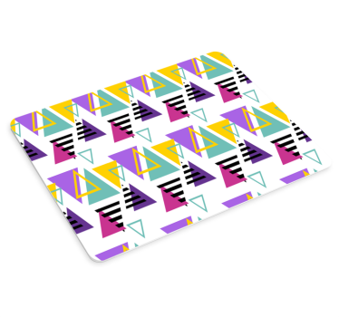 Podložka pod myš so vzorom Živé geometrické trojuholníky - Tenstickers
