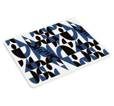 Modro -čierna logická vinylová podložka pod myš pre mestský dizaj - Tenstickers
