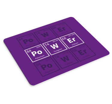Podložka pod myš s textom zobrazenie silových prvkov - Tenstickers