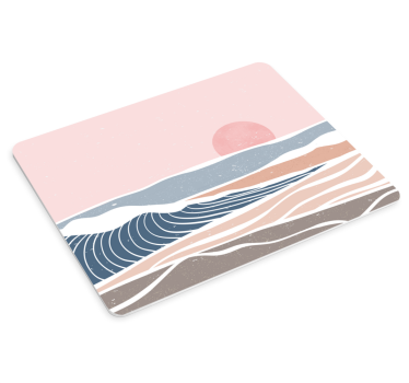 Podložka pod myš so vzorom abstraktné oceánske vlny - Tenstickers