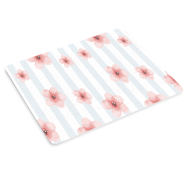 Podložka pod myš so vzorom kvetinový pruhový vzor - Tenstickers