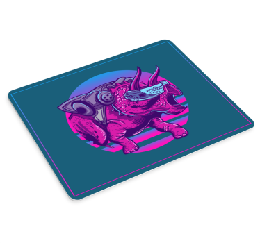 Herná podložka pod myš futuristický triceratops - Tenstickers