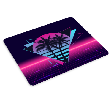 Originálna podložka pod myš Žiarivý geometrický západ slnka - Tenstickers