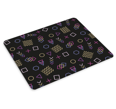 Podložka pod myš so vzorom geometrických farebných tvarov - Tenstickers