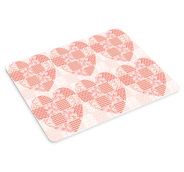 Podložka pod myš so vzorom srdca z patchworku - Tenstickers